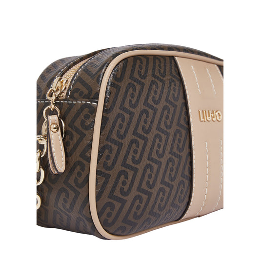 Borsa Donna a tracolla, con motivo monogram e zip