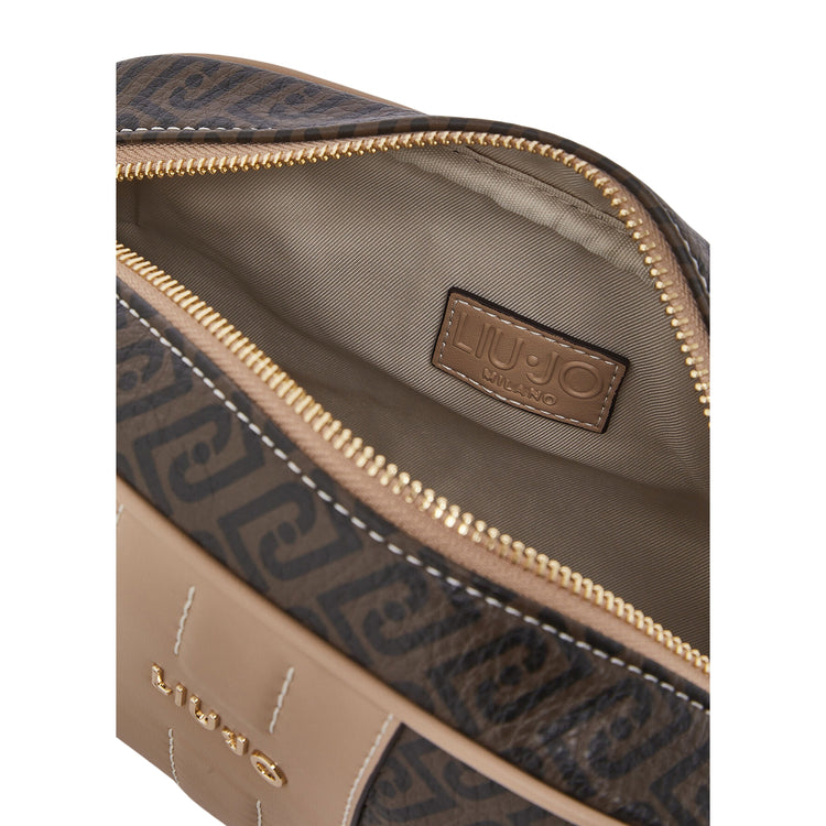 Borsa Donna a tracolla, con motivo monogram e zip