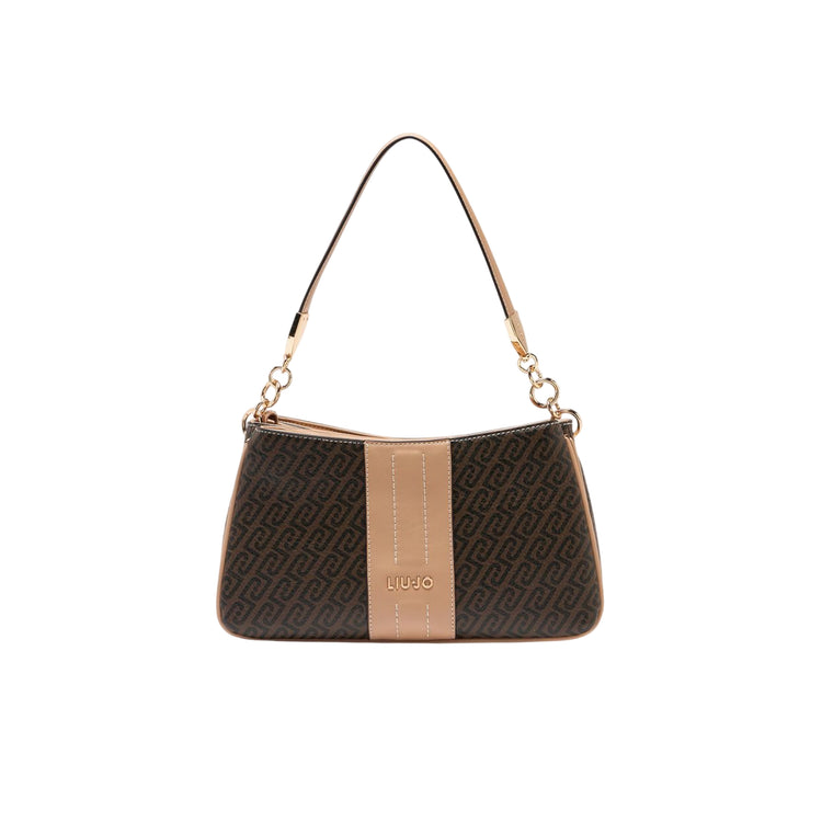 Borsa a spalla piccola monogram Marrone