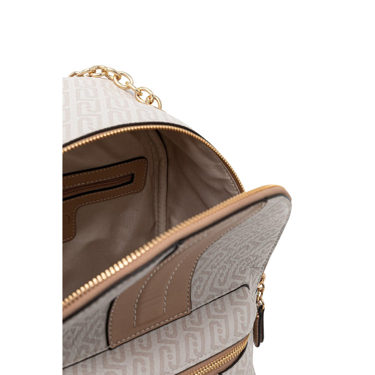 Zaino Donna bottalato con catenella Beige dettaglio