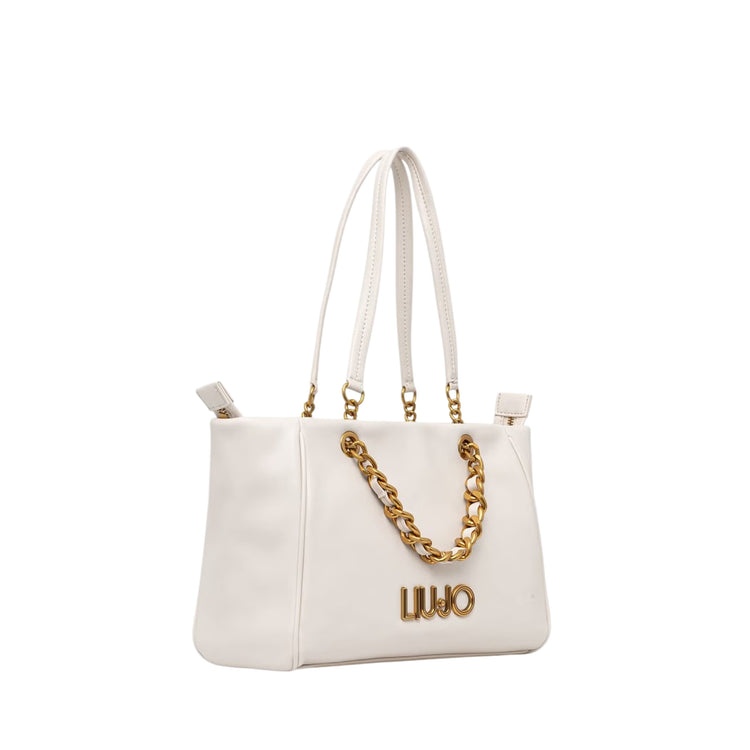 Borsa Donna Bianca a spalla con catena