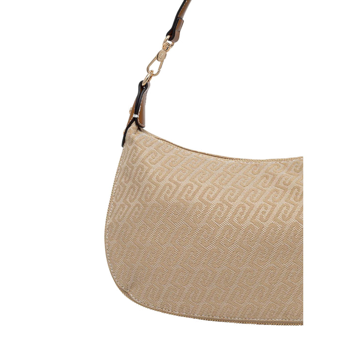 Borsa a mezza luna beige