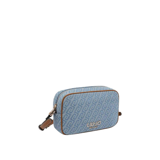 Tracolla blu polvere con zip