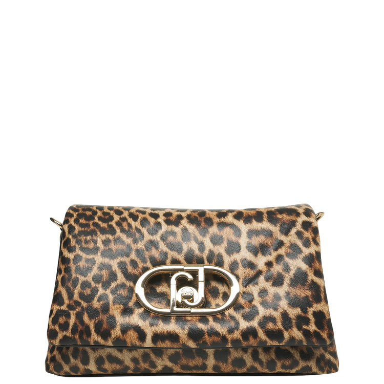Borsa a tracolla LaPuffy con stampa animalier