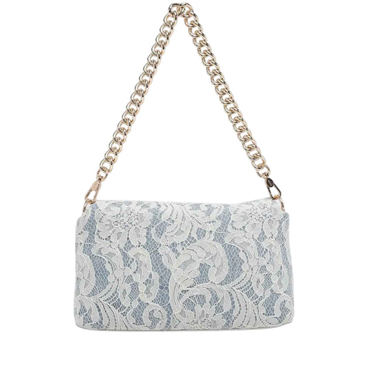Borsa a tracolla con rivestimento in pizzo