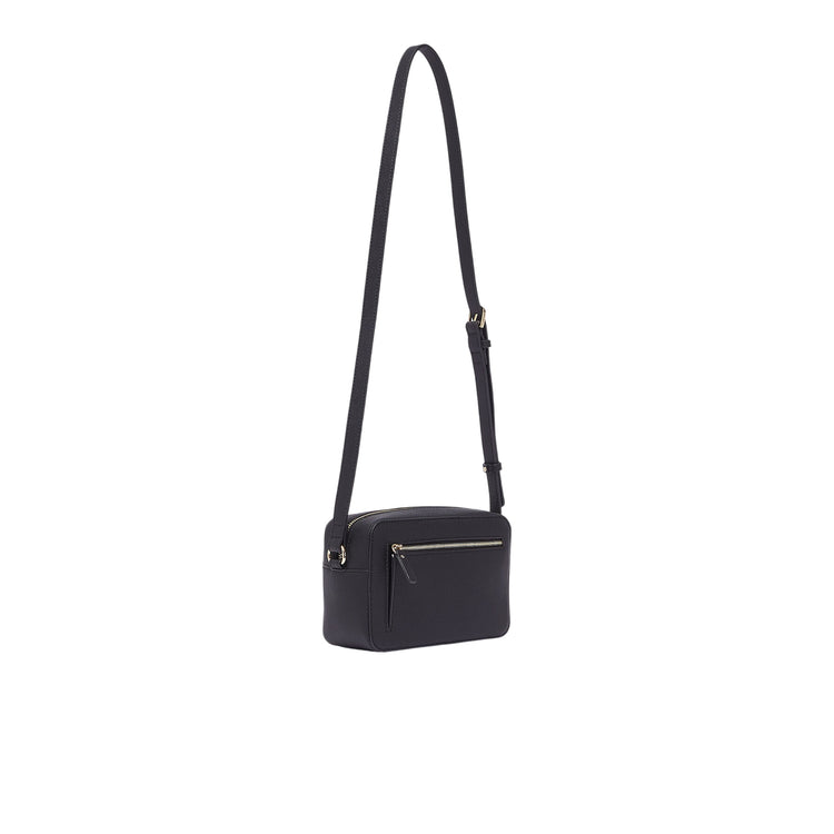 Borsa Donna Nera stampa saffiano, con logo in rilievo