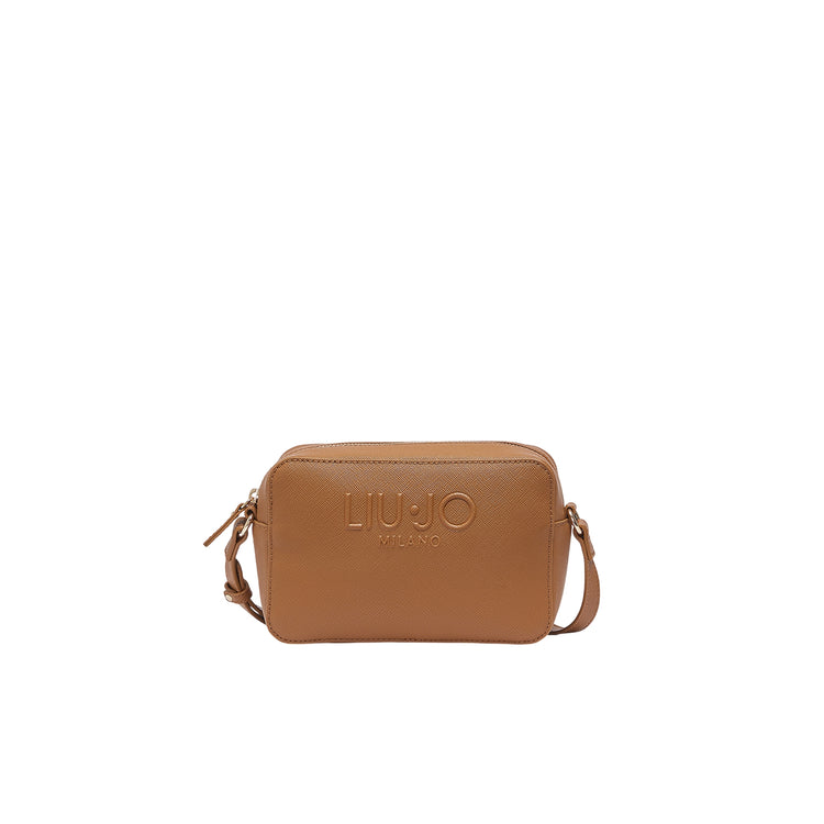 Borsa a tracolla cuoio in pelle saffiano