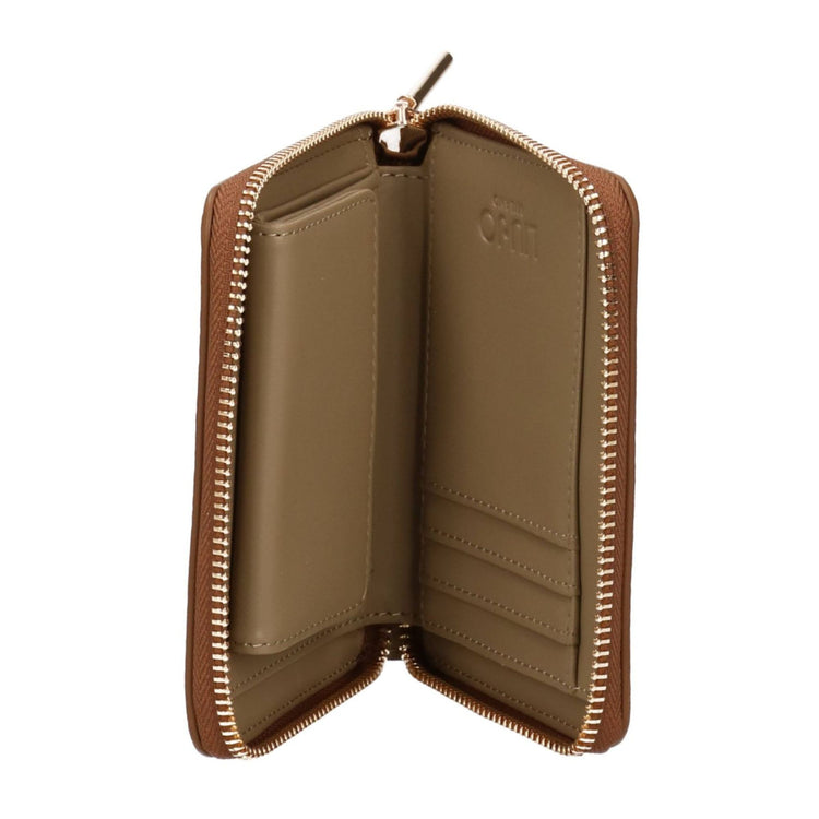 Portafoglio Donna compatto, effetto bottalato, con logo in metallo