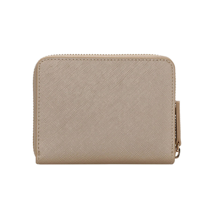 Portafoglio Donna Oro con logo in rilievo e tasca interna per monete