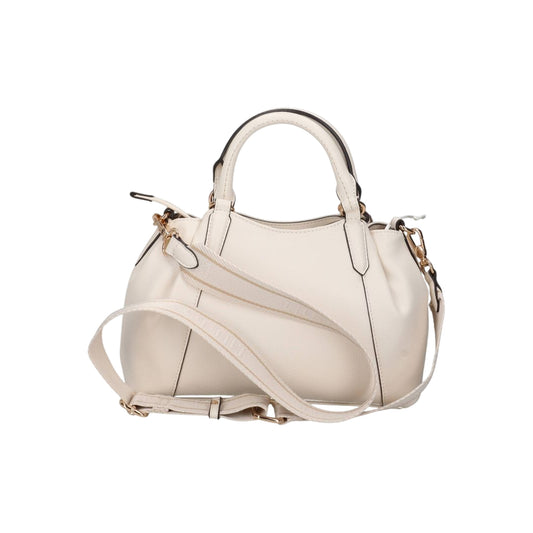 Borsa beige in ecopelle con dettagli oro