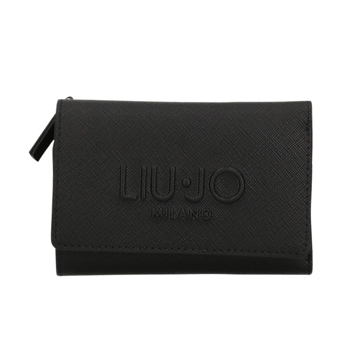 Portafoglio Donna con logo a rilievo Nero