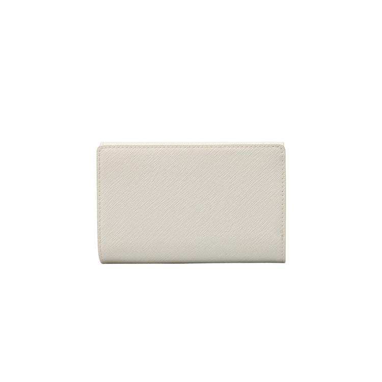 Portafoglio Donna Bianco, in simpelle con patta