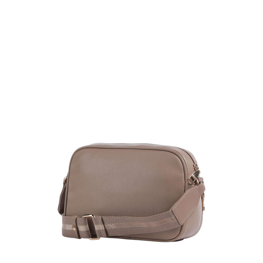 Borsa a tracolla mocha con finiture in metallo dorato