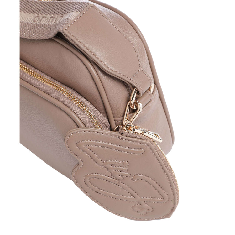 Borsa a tracolla mocha con finiture in metallo dorato