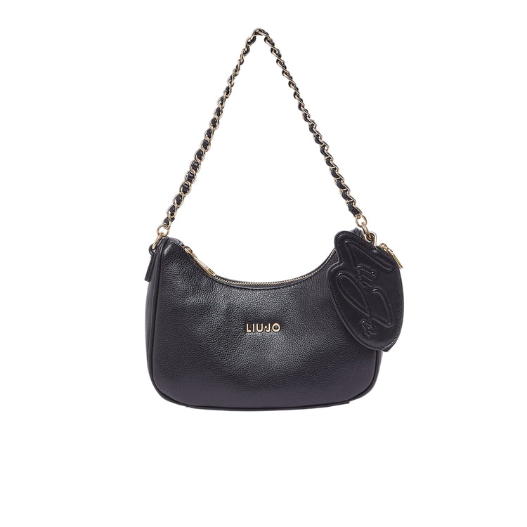 Borsa hobo piccola Donna con portamonete Nero
