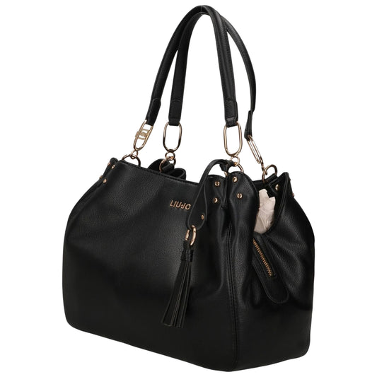 Borsa Donna a spalla con charm Nero