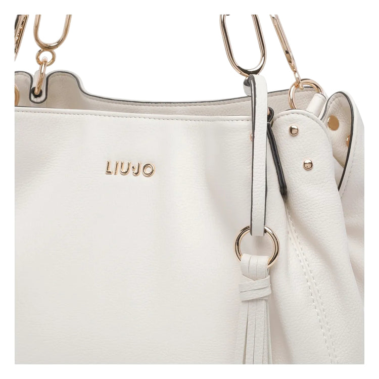 Borsa Donna a spalla con charm con frange dettaglio