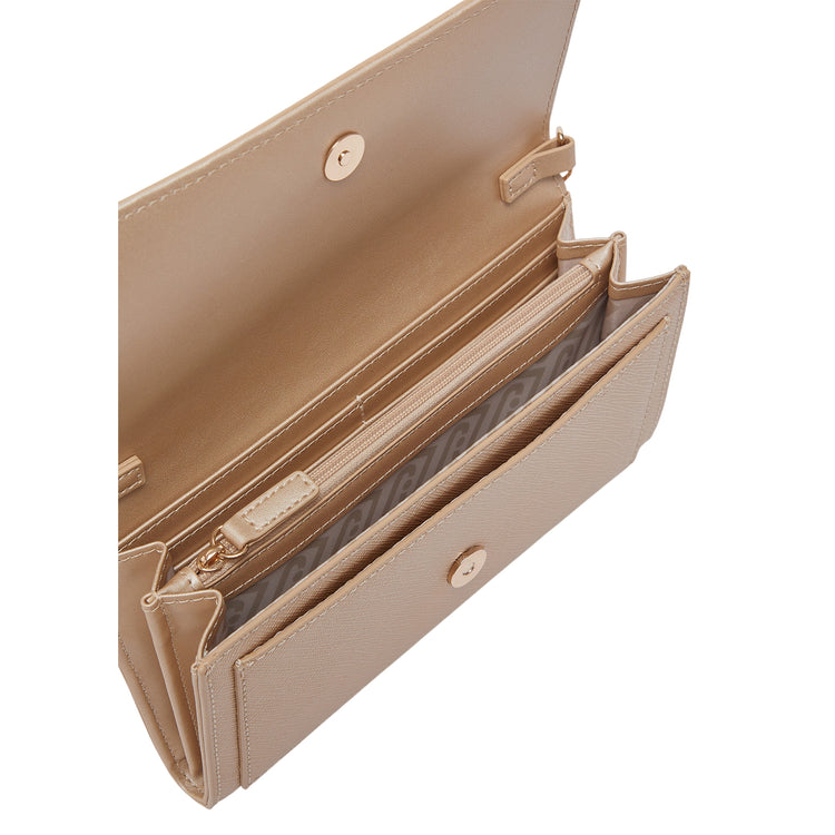 Portafoglio Donna con tracolla a catena Oro interno