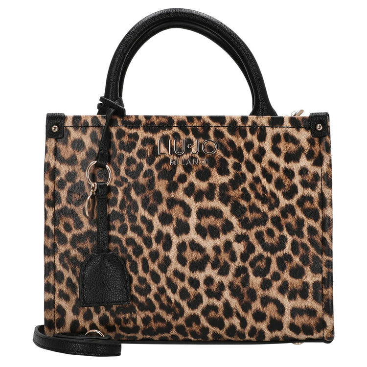 Borsa a mano maculata con tracolla rimovibile