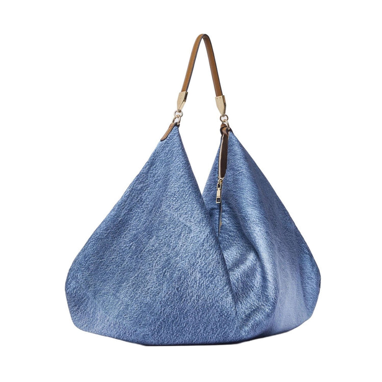 Borsa a Spalla da Donna con stampa Denim