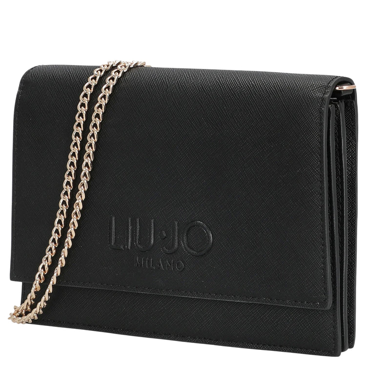 Borsa a tracolla Donna con catena Nero