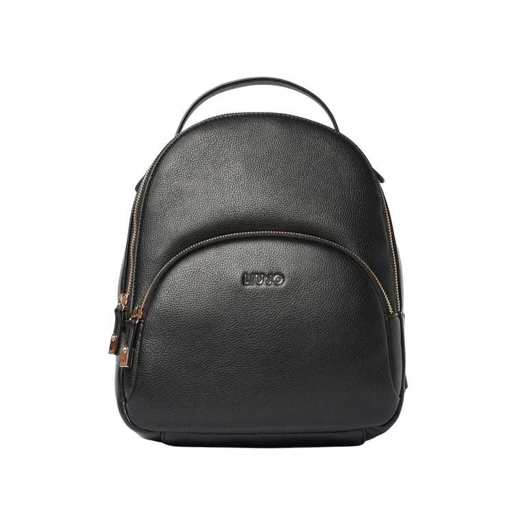 Zaino Donna medio Nero, dalla forma stondata, con tasca frontale