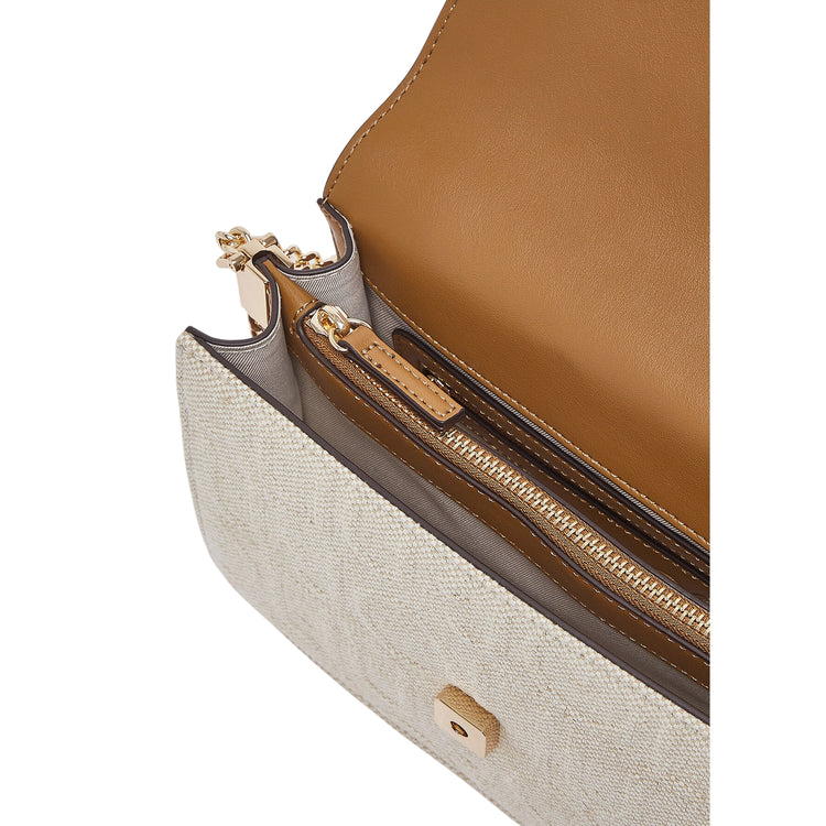 Borsa Donna con catena e motivo logo in rilievo