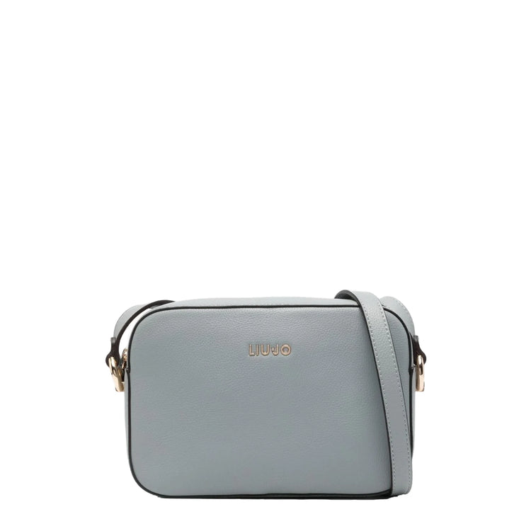 Borsa a tracolla Donna celeste con logo frontale