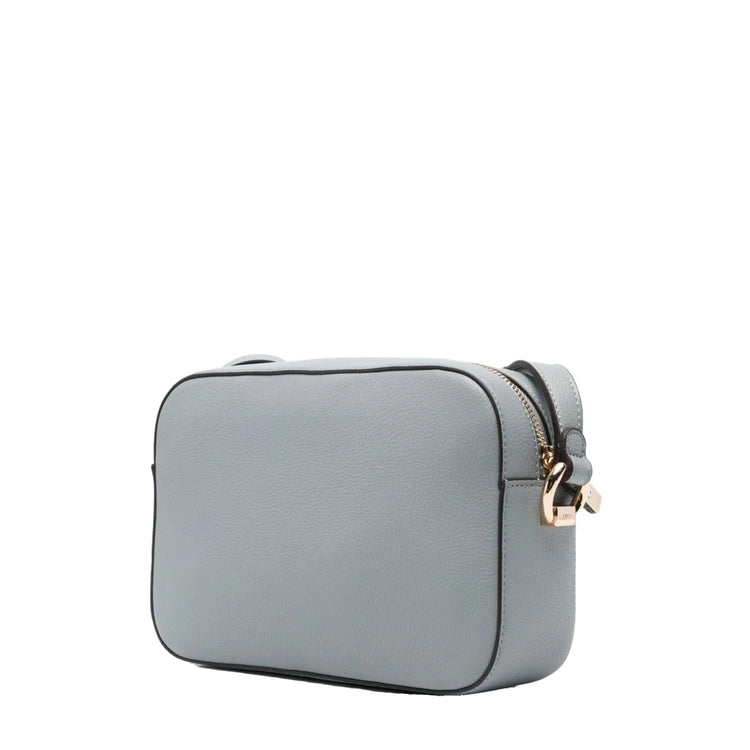 Borsa a tracolla Donna celeste con logo frontale retro