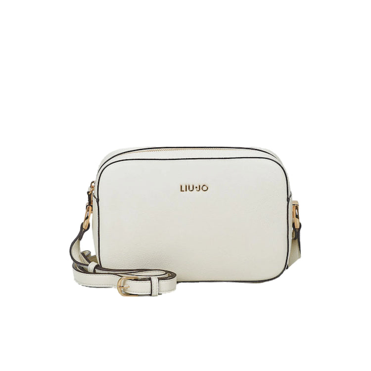 Borsa a tracolla Donna bianca con logo frontale