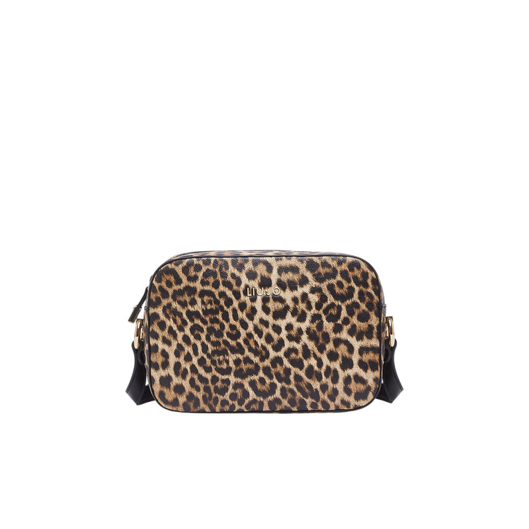 Borsa stampa animalier con tracolla regolabile