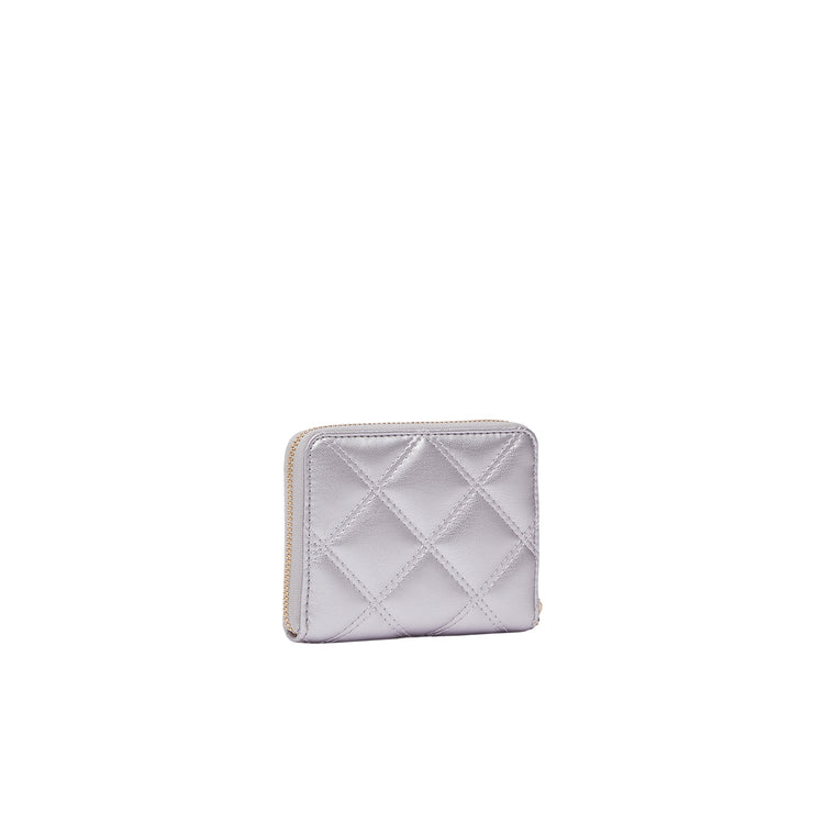 Portafoglio Donna piccolo matelassé argento retro