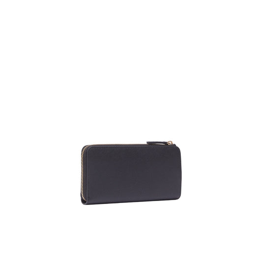 Portafoglio grande Donna con zip Nero retro