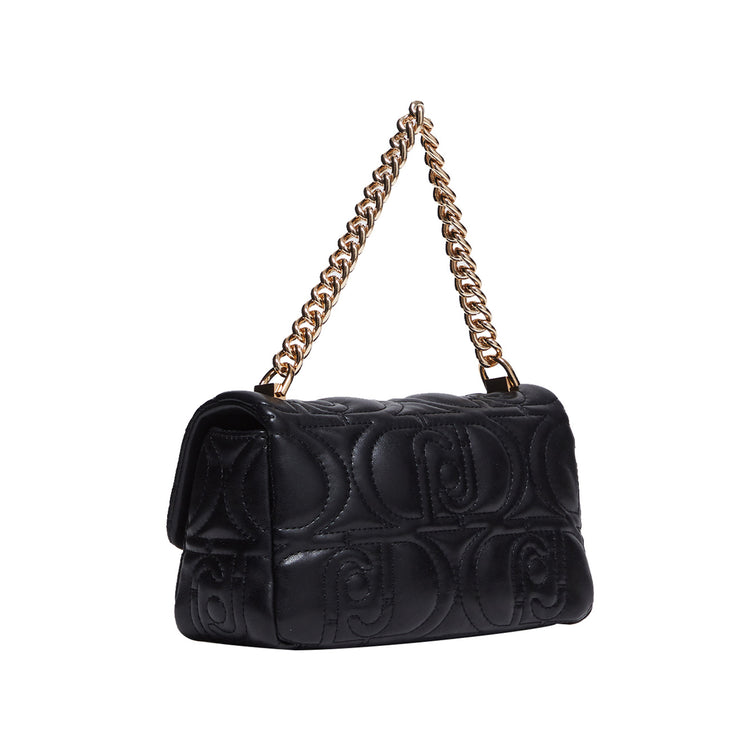 Borsa a spalla matelassé con logo Nera retro