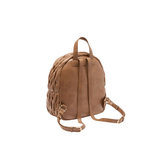 Zaino Donna matelassé intrecciato marrone retro