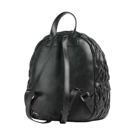 Zaino Donna matelassé intrecciato nero retro