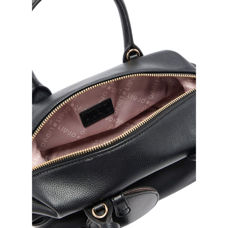 Borsa a mano piccola con charm Nero interno