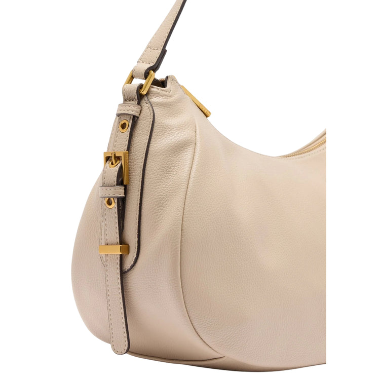 Borsa Donna Hobo media a mezzaluna Beige dettaglio