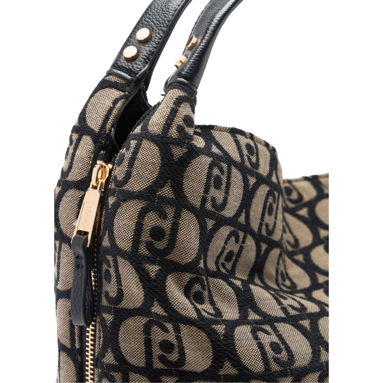 Borsa Shopping Grande con logo jacquard dettaglio