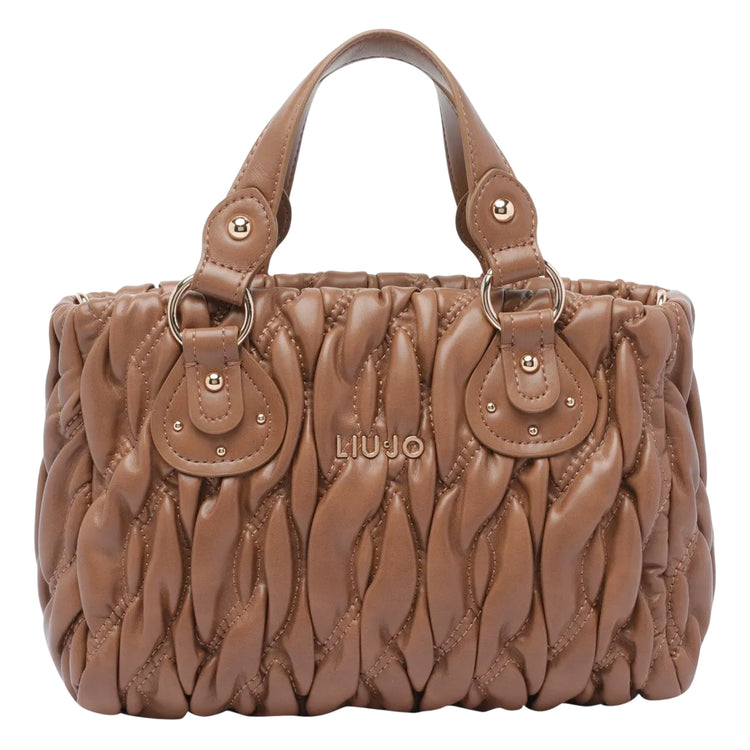 Borsa a mano piccola matelassé Marrone