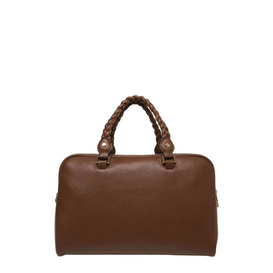 Borsa a mano Donna con doppio scomparto marrone retro
