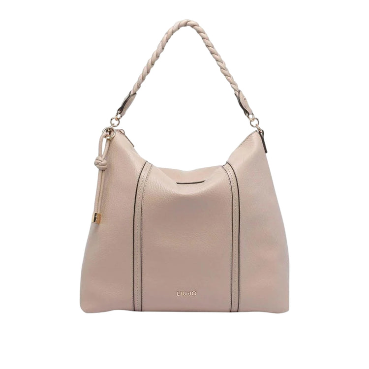 Borsa monospalla Donna con manico intrecciato Beige