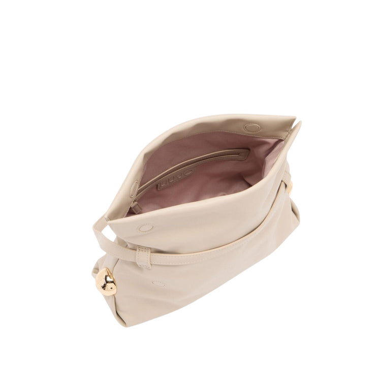 Borsa a spalla media da Donna Beige interno