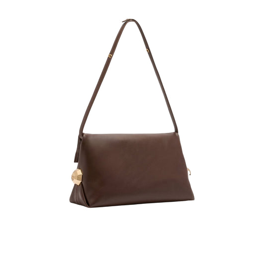 Borsa a spalla media da Donna Marrone retro