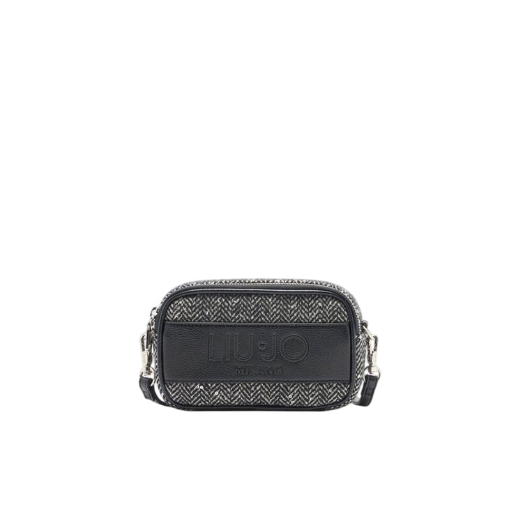 Borsa Donna a tracolla piccola chevron con paillettes