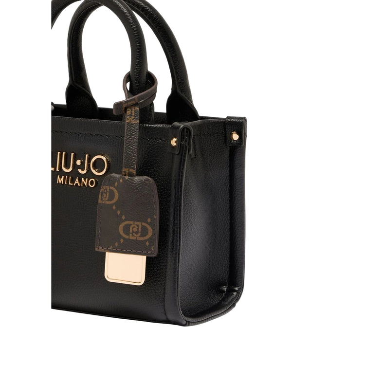 Borsa Donna a mano mini nera con charm dettaglio charm