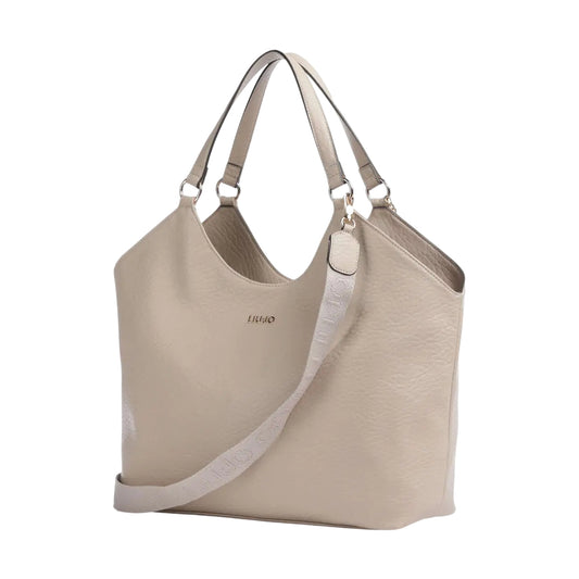 Maxi Borsa Donna a spalla con nappa Beige retro
