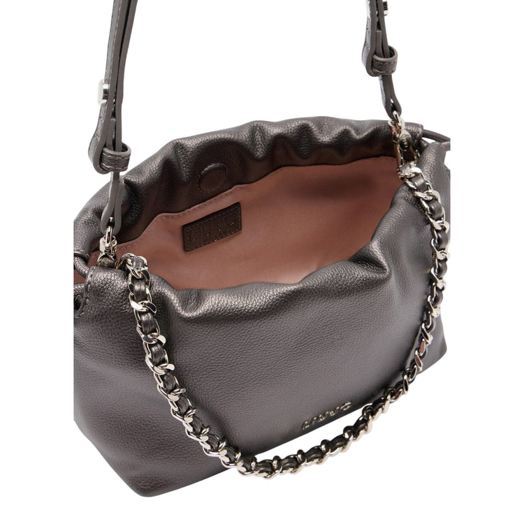 Borsa a spalla piccola Donna con catena Grigio interno