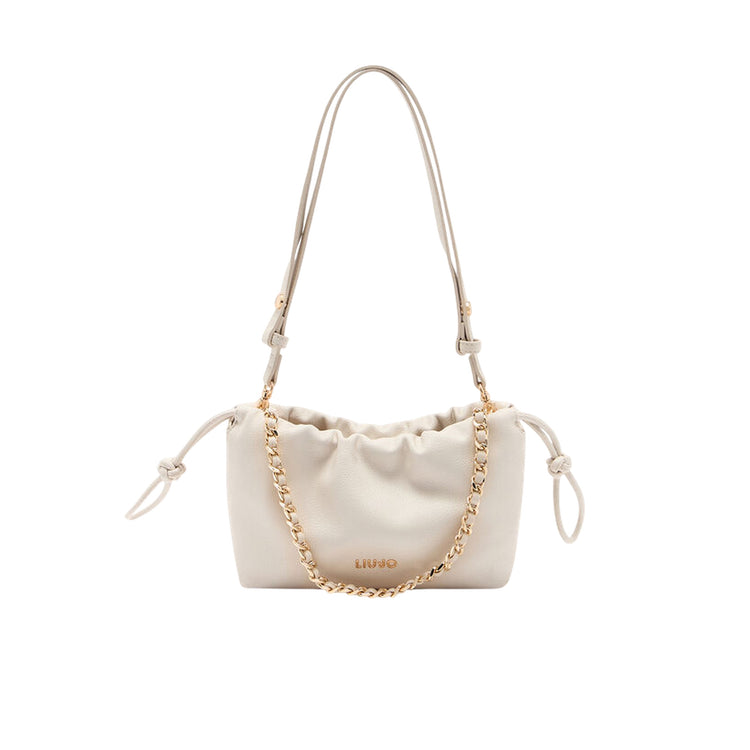 Borsa a spalla piccola Donna con catena Bianco