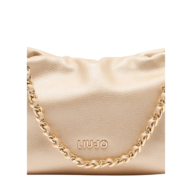 Borsa piccola Donna color oro con catena dettaglio logo e catena